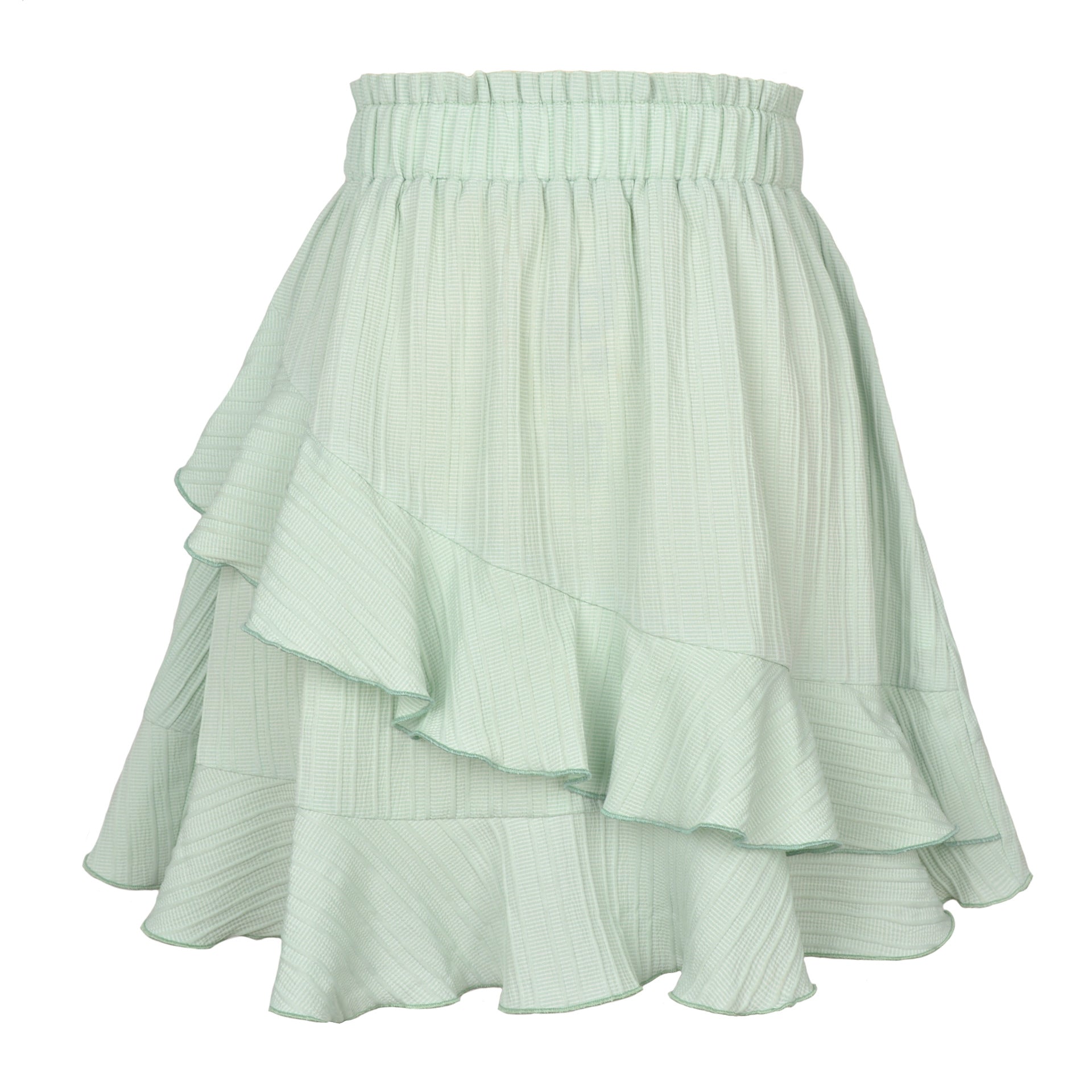 Women Self Design Mid Rise Flared Mini Skirt