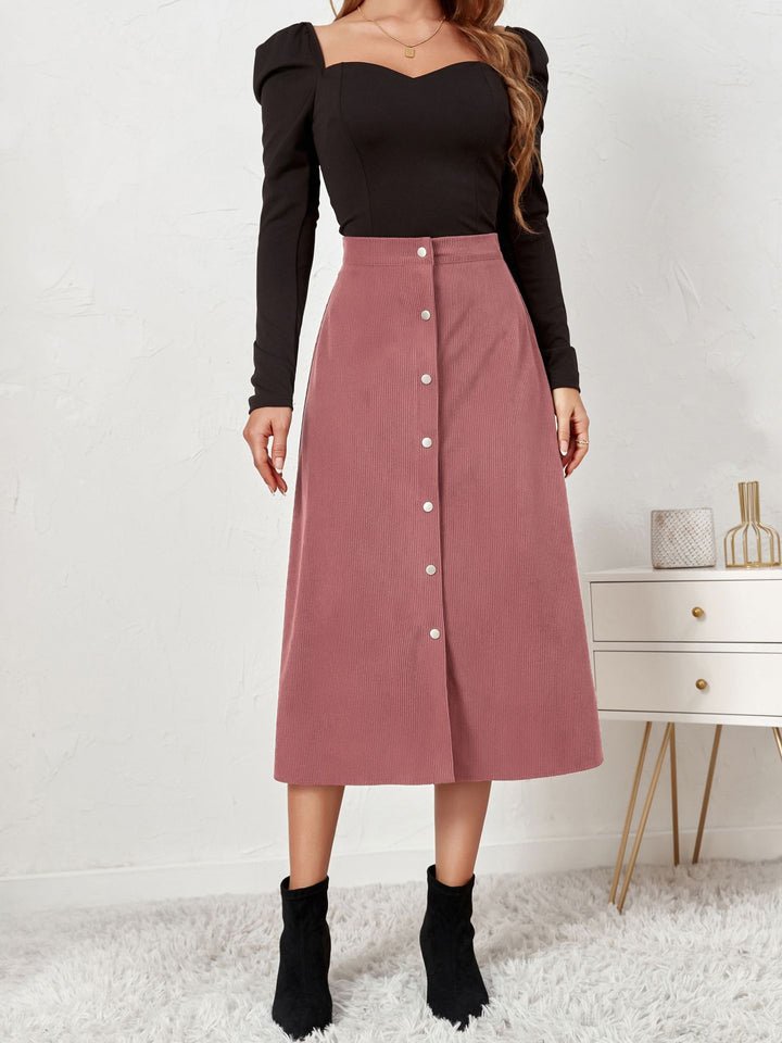 Women A-Line Midi Skirt