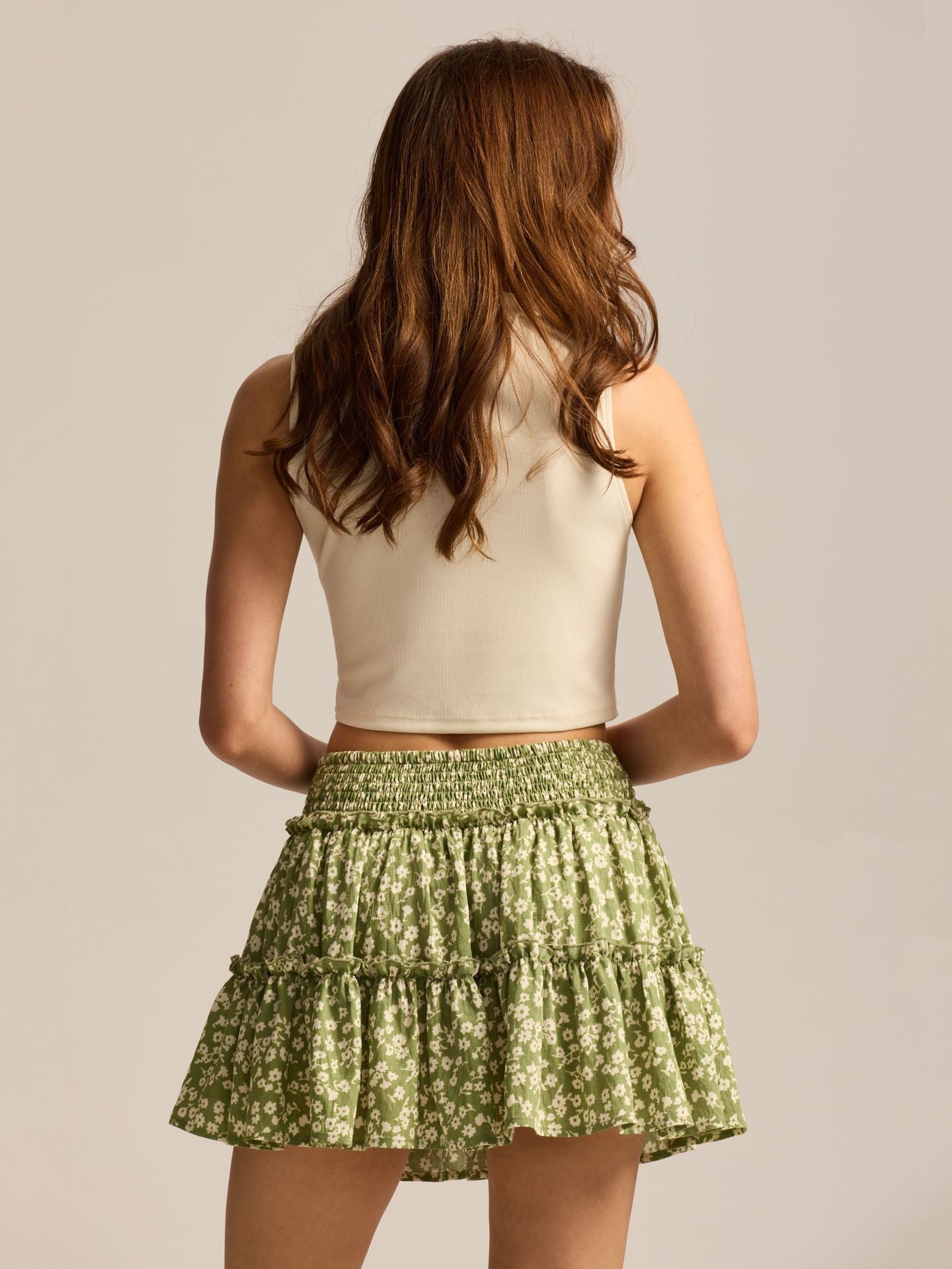Printed Layered Mini Skirt