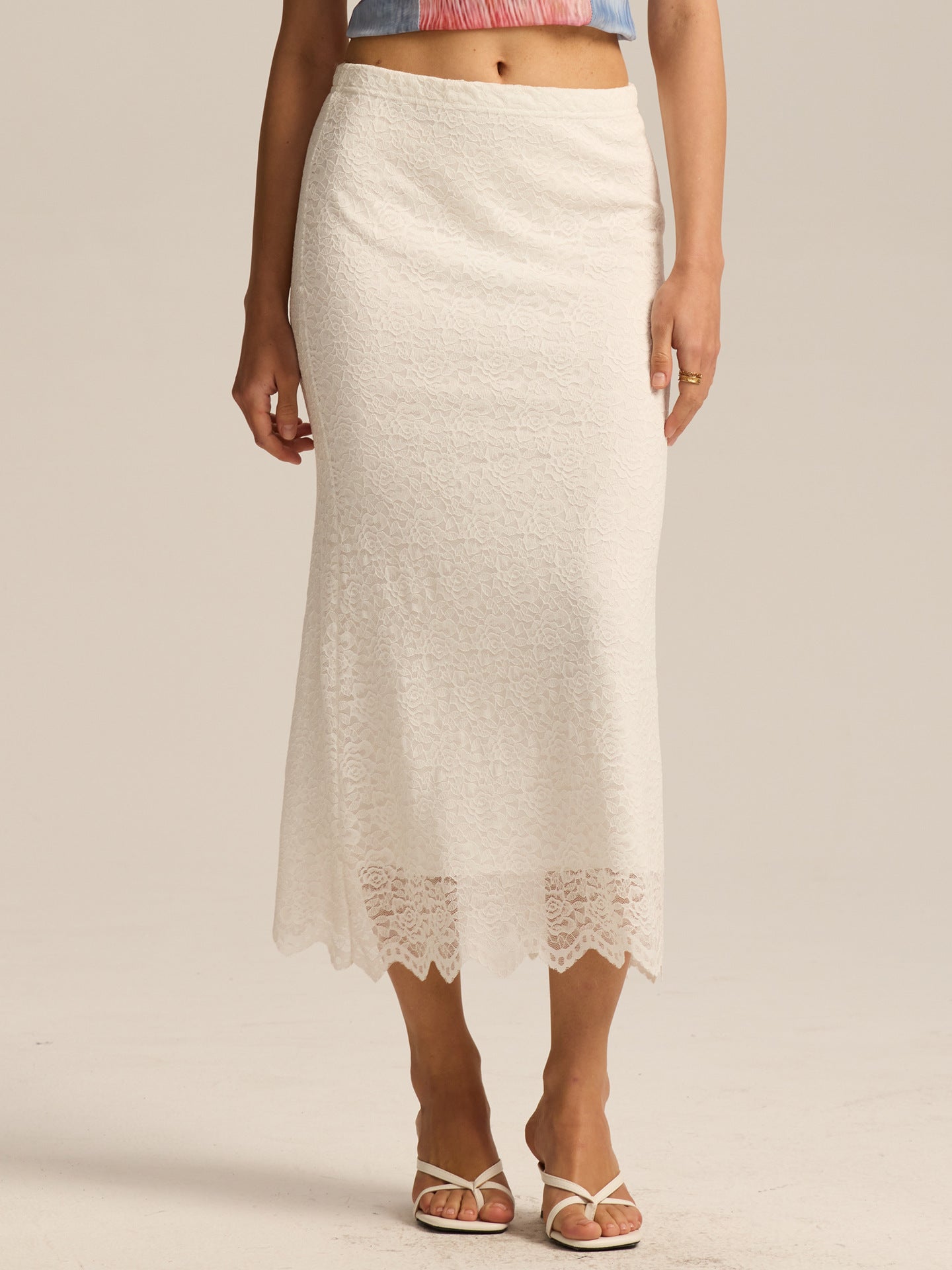 Self Design Pencil Midi Skirt