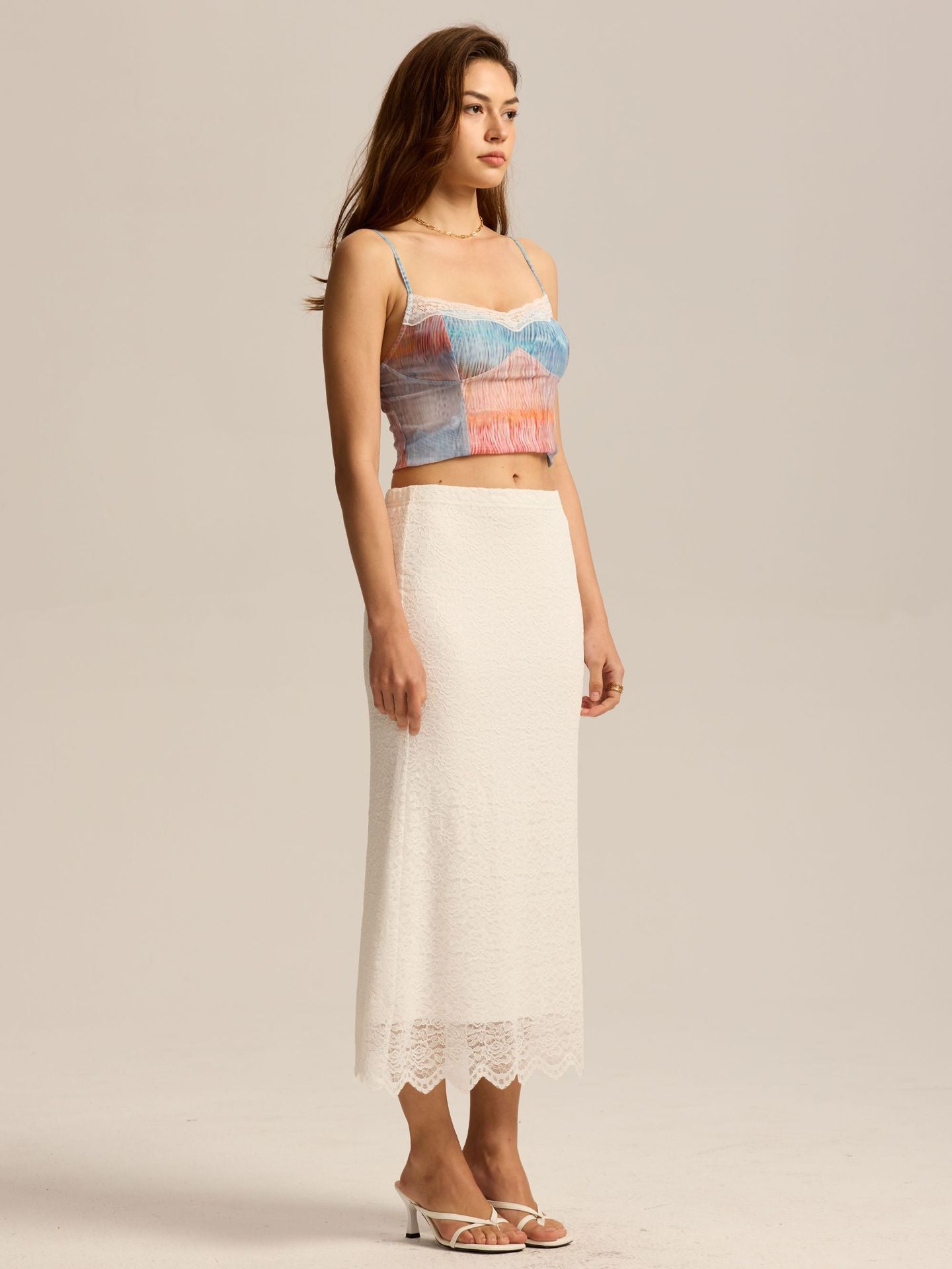 Self Design Pencil Midi Skirt
