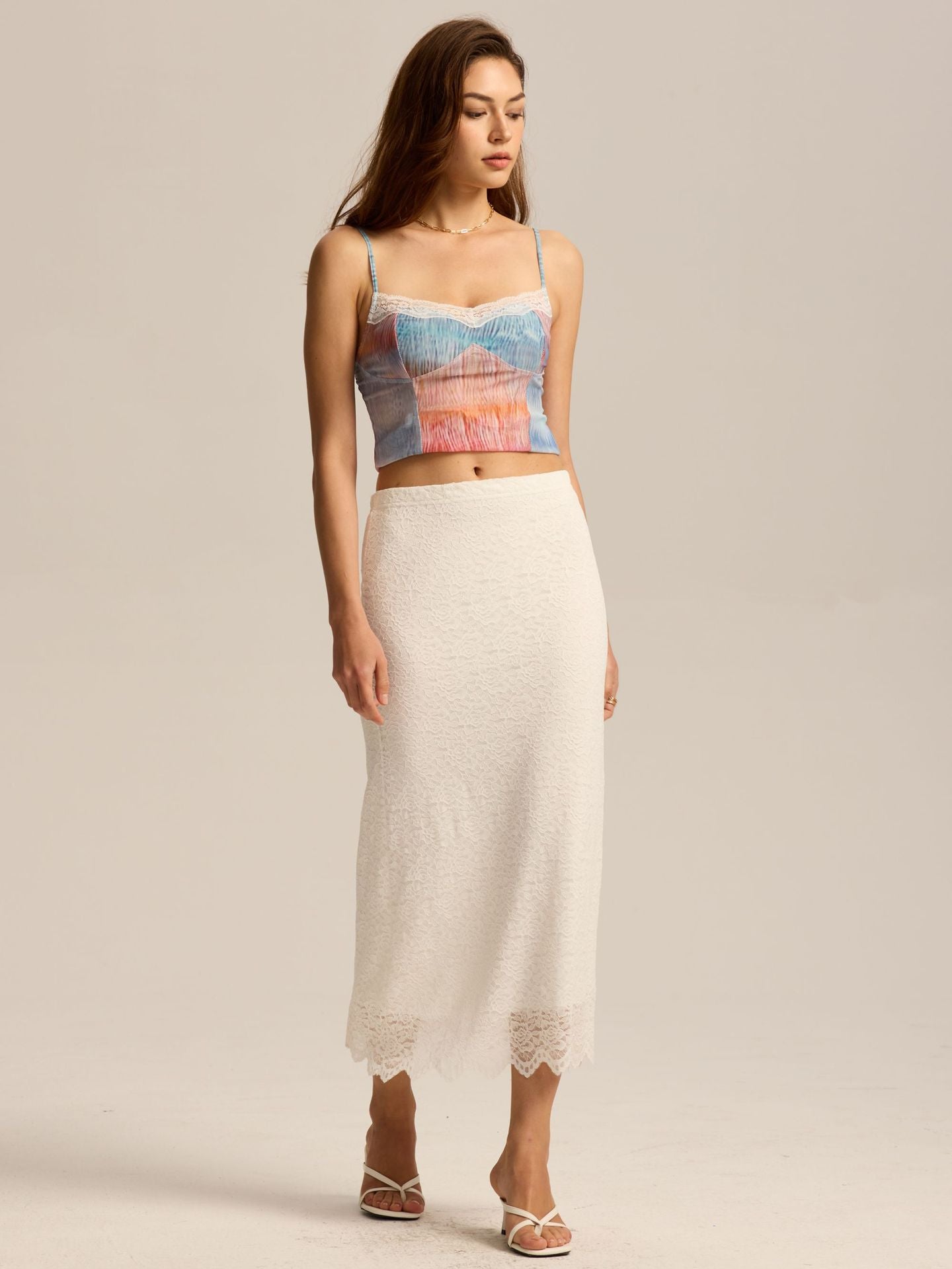 Self Design Pencil Midi Skirt