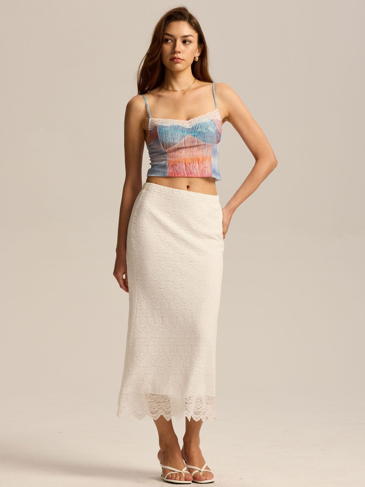 Self Design Pencil Midi Skirt