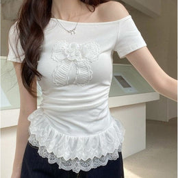 Floral Embroidered Applique Top