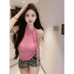 Women Tie-Up Neck Top