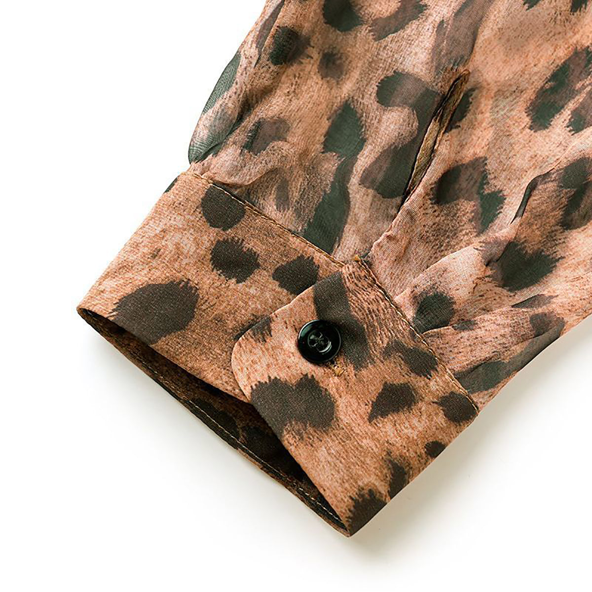 Women Spread Collar Animal Printed Casual Shirt