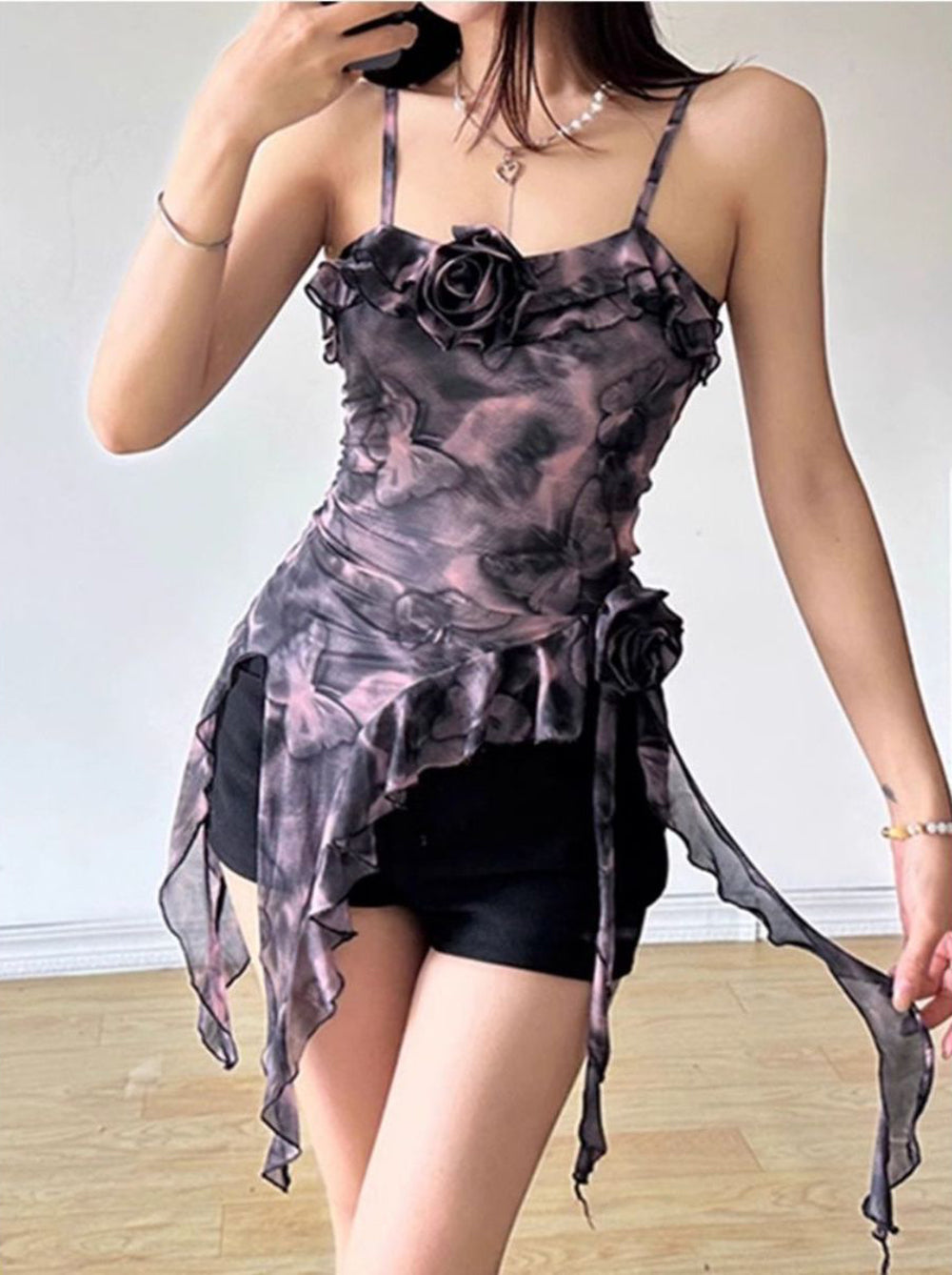 Women Abstract Printed Fitted Top