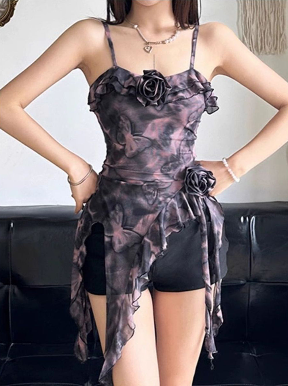 Women Abstract Printed Fitted Top