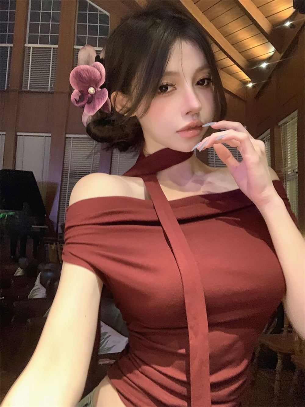 Women Off-Shoulder Bardot Crop Top