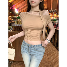 Women Off-Shoulder Bardot Crop Top