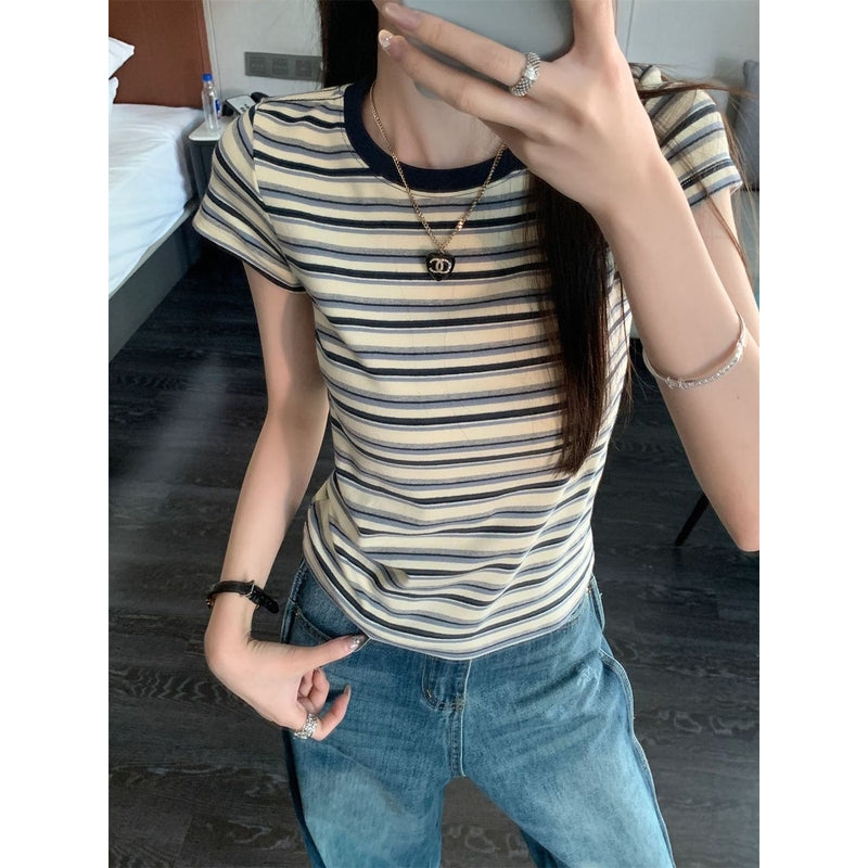Women Horizontal Stripes Striped Regular Top