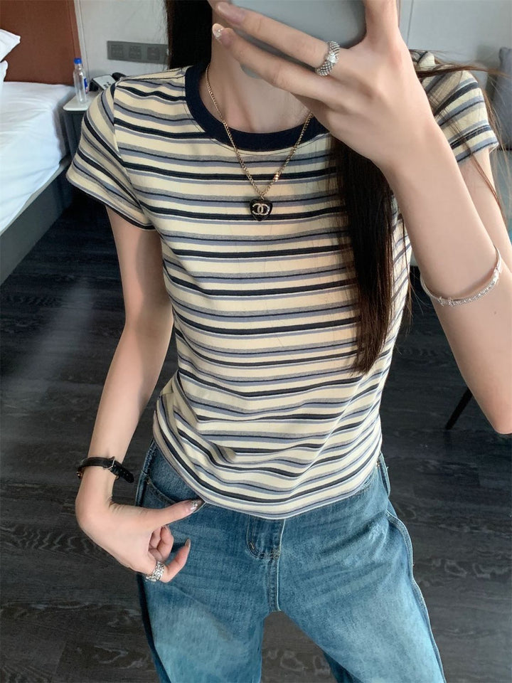 Women Horizontal Stripes Striped Regular Top