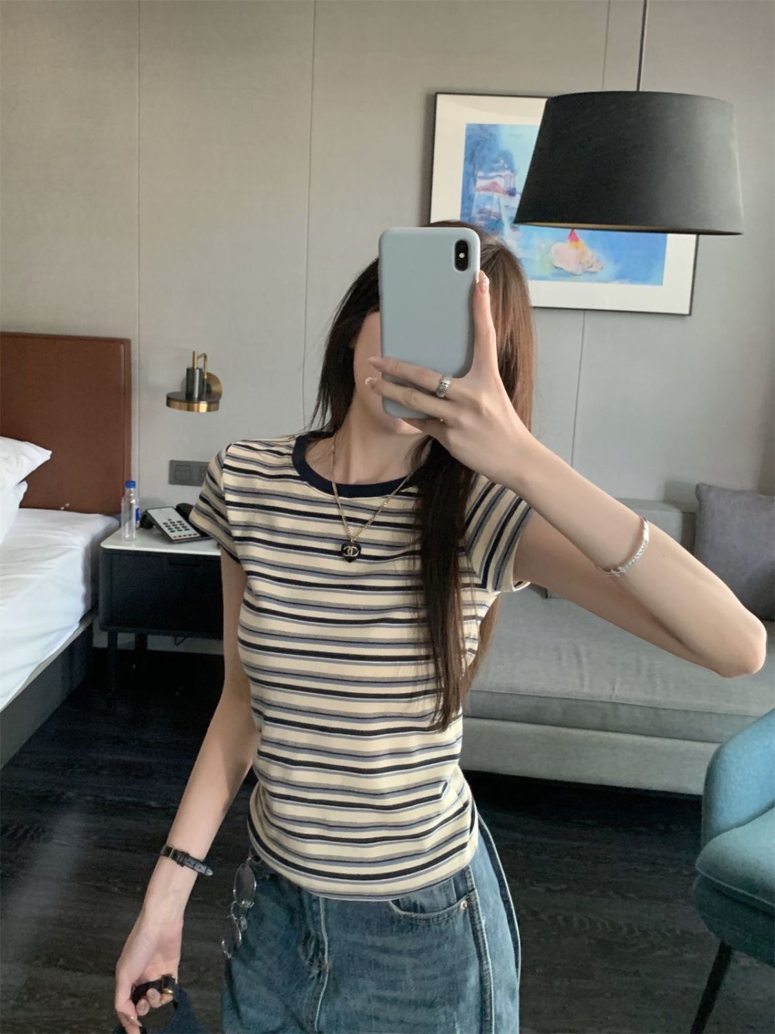 Women Horizontal Stripes Striped Regular Top