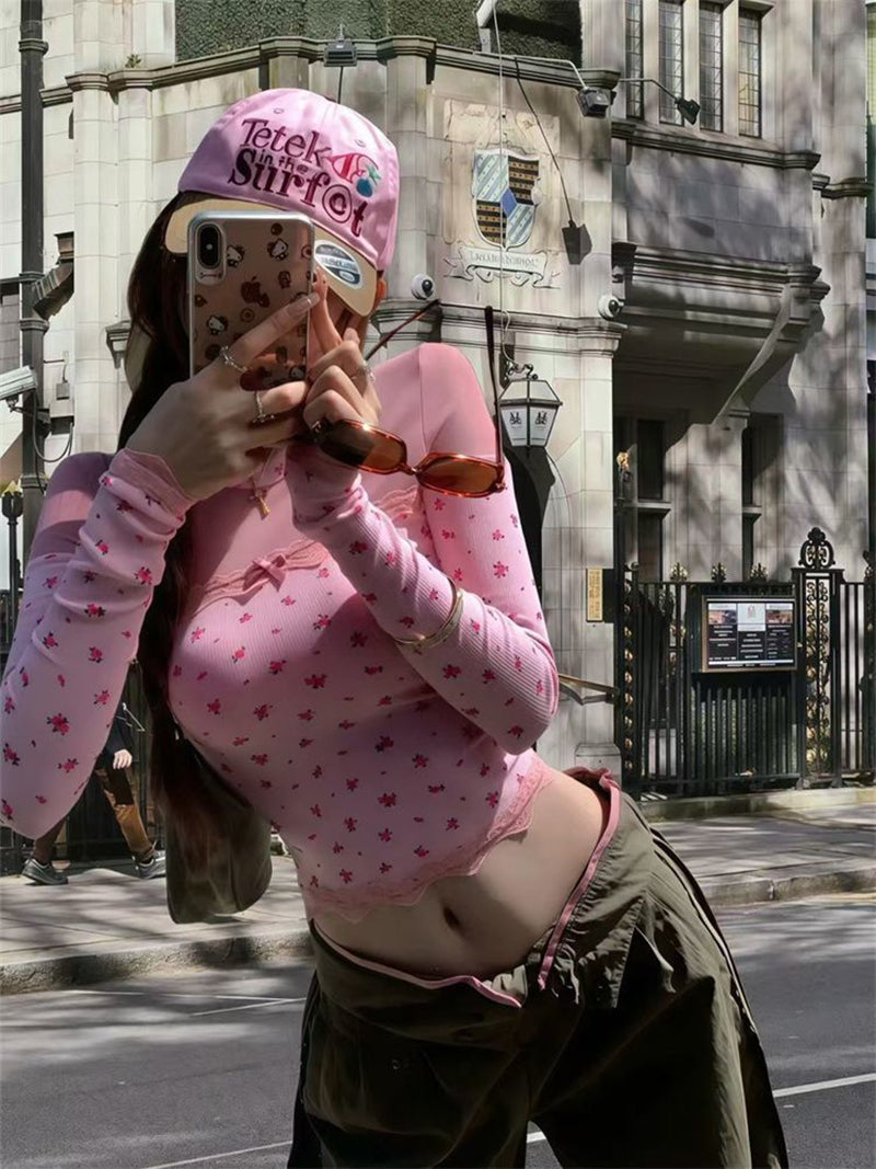 Women Solid Pink Crop Top