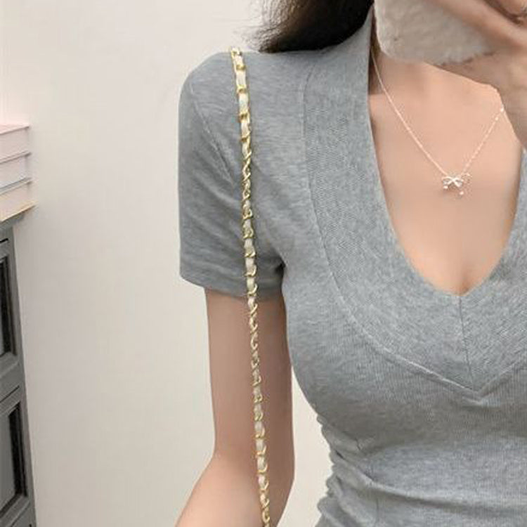 Women Ribbed Fitted Crop Top