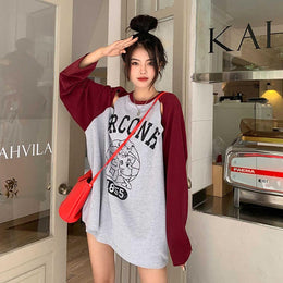 Women Graphic Printed Longline Oversized T-shirt