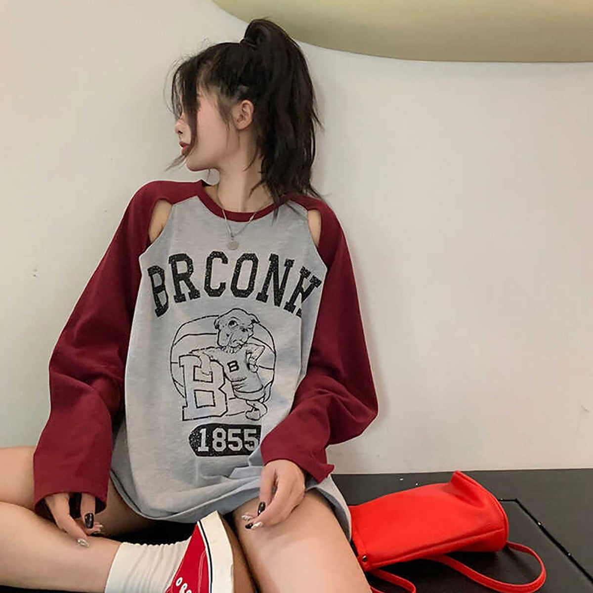 Women Graphic Printed Longline Oversized T-shirt