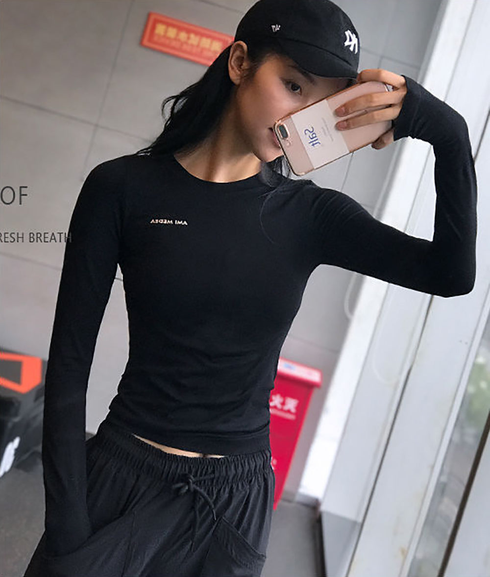 Women Solid Round Neck Top
