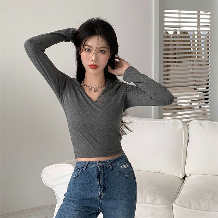 Women Solid Hood Top