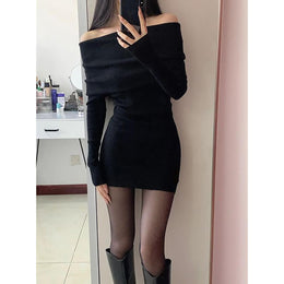 Off-Shoulder Sheath Mini Dress