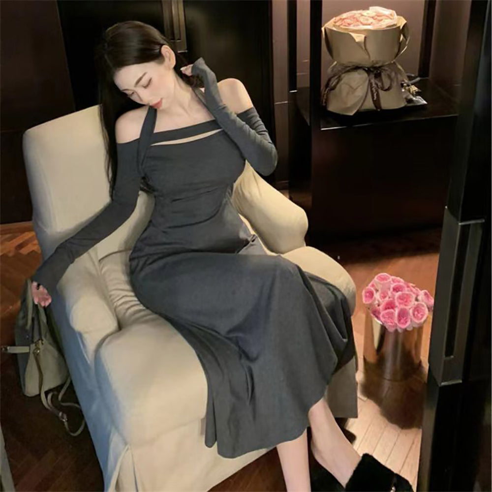 Women Tie-Up Neck A-Line Dress