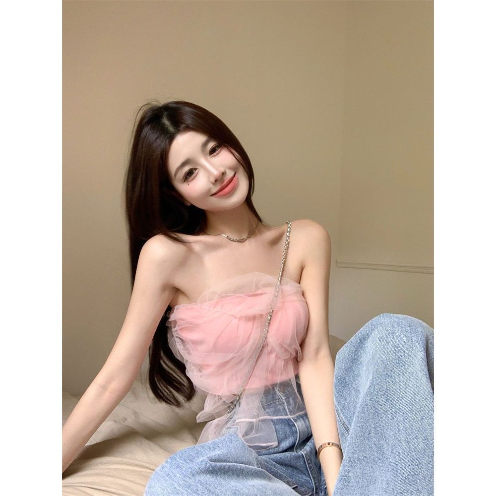 Strapless Solid Off-shoulder Top