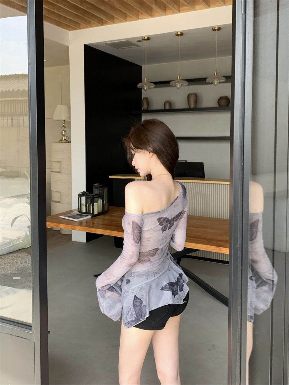Women Graphic Printed One Shoulder Top