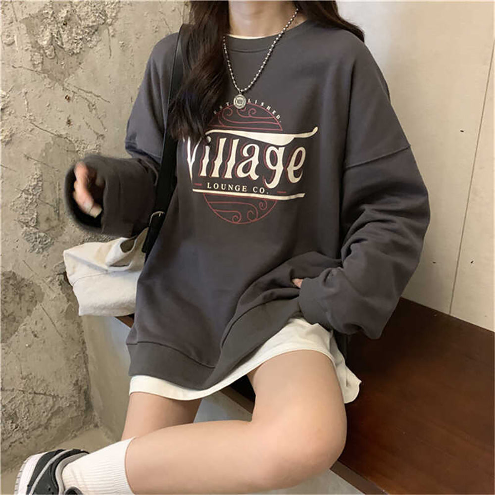 Women Typography Printed Sweatshirt