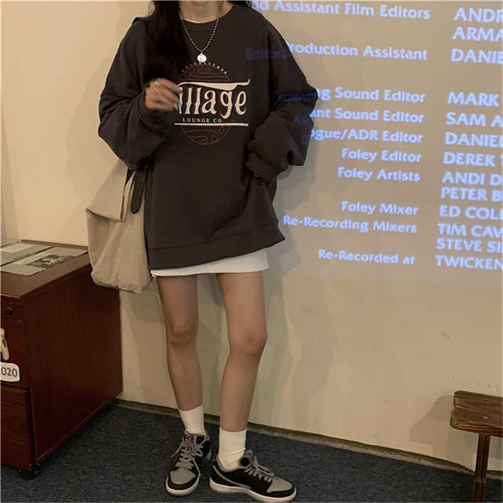 Women Typography Printed Sweatshirt