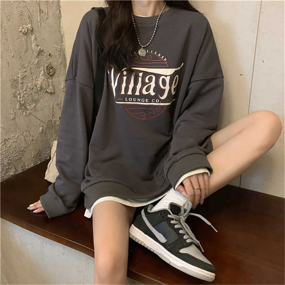Women Typography Printed Sweatshirt
