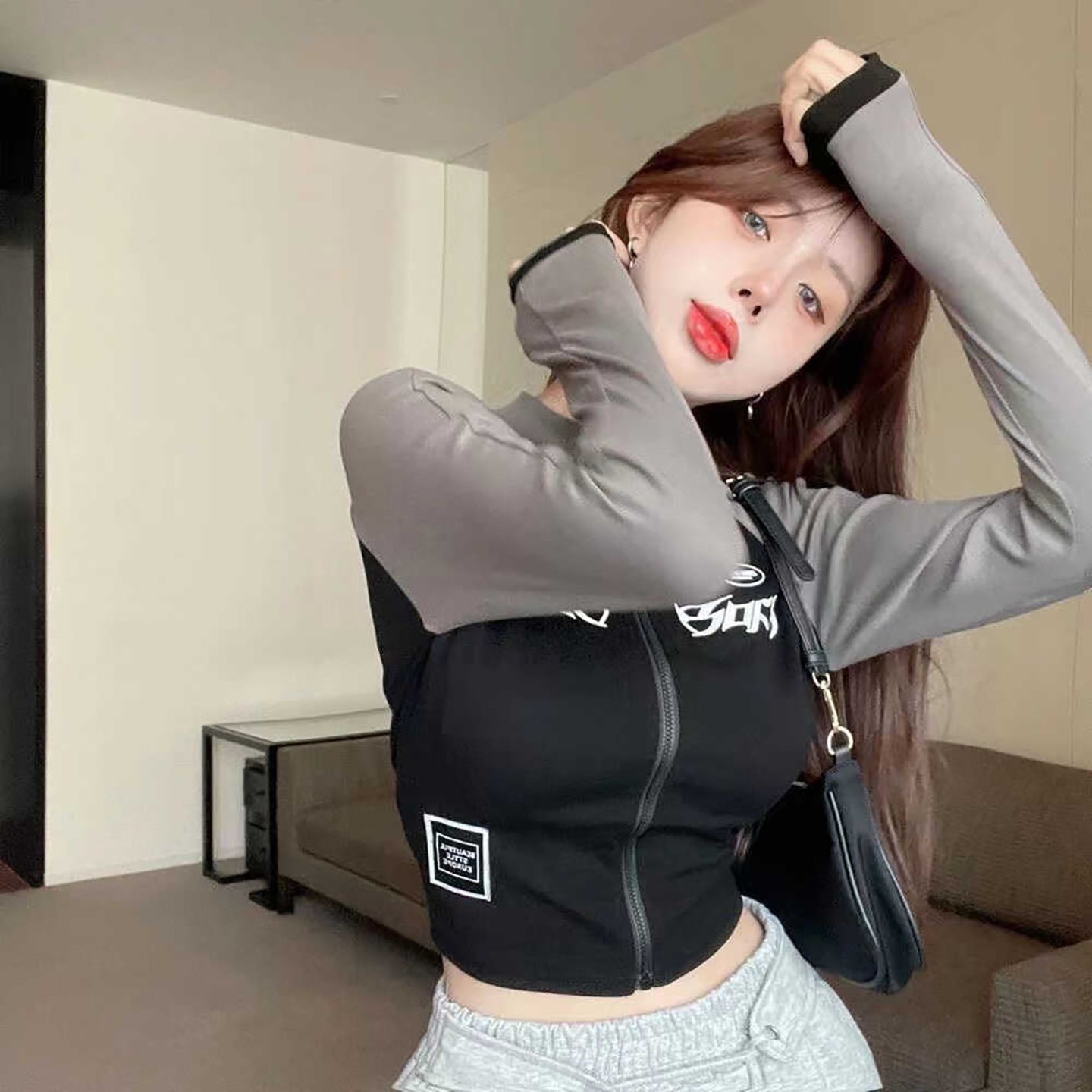 Women Typography Printed High Neck Top