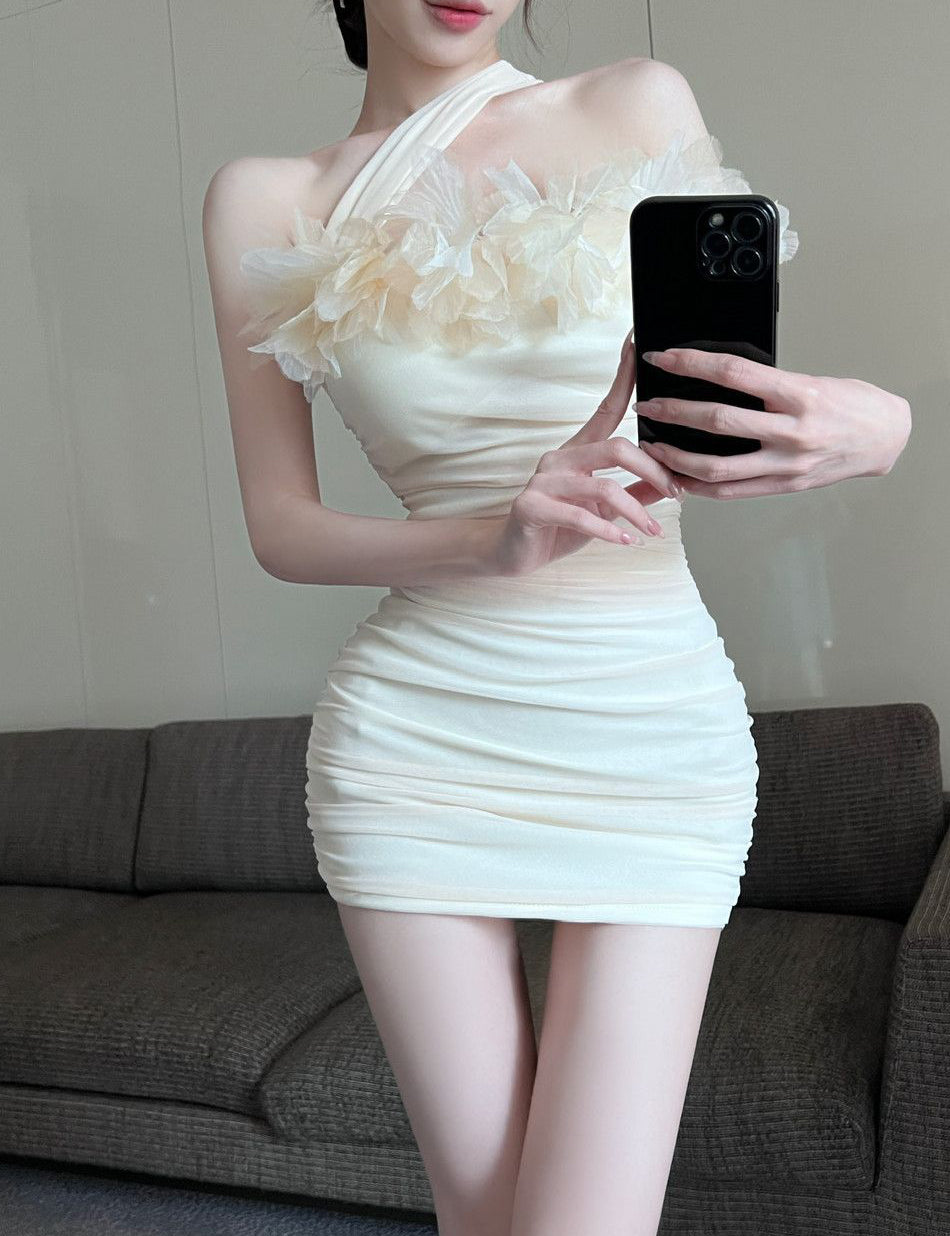 Women Ruffled Bodycon Mini Dress