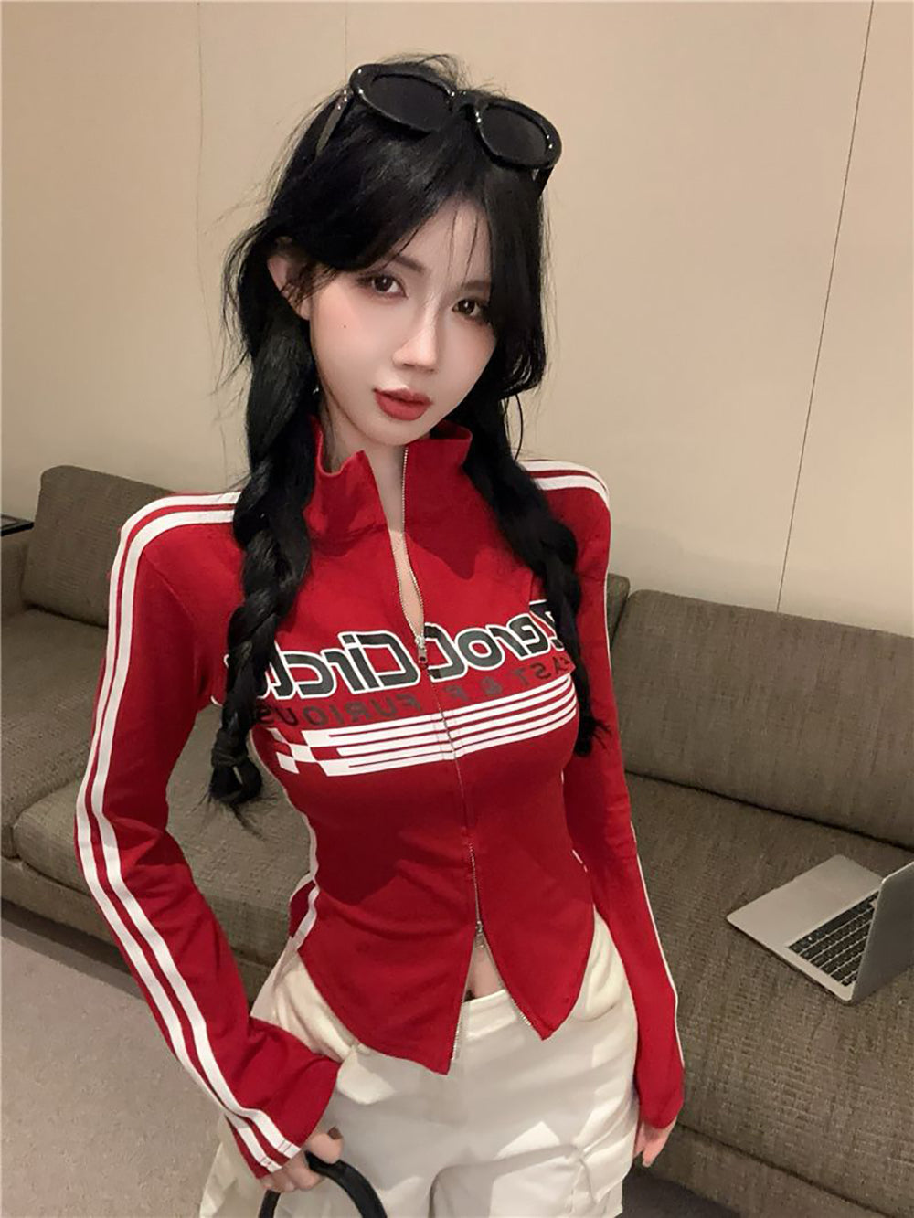 Women Printed Extended Sleeves Top