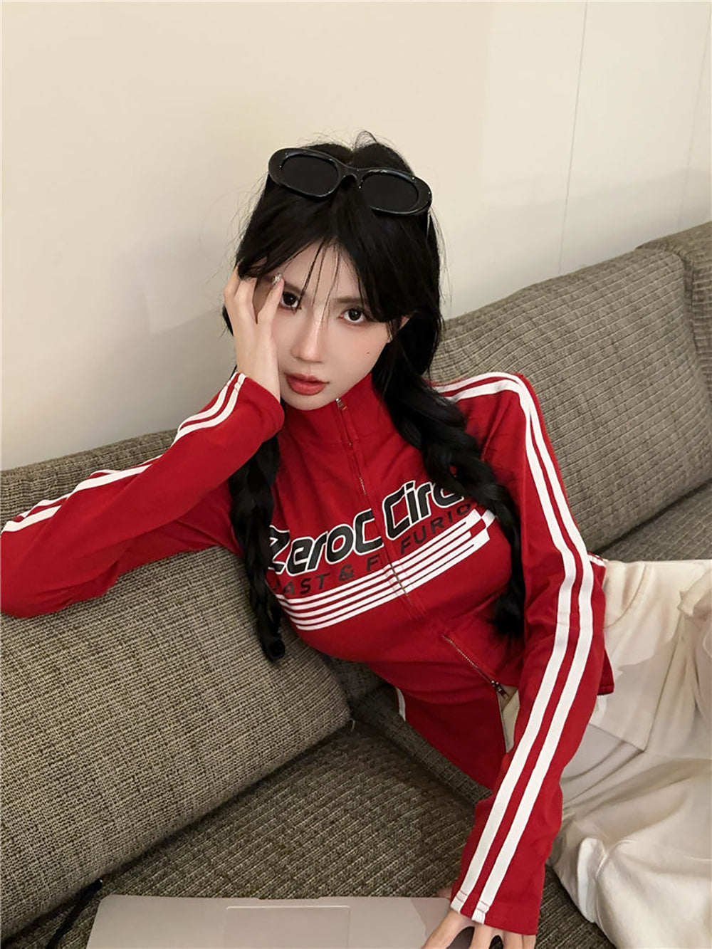 Women Printed Extended Sleeves Top