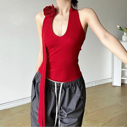 Women V-Neck Sleeveless Top