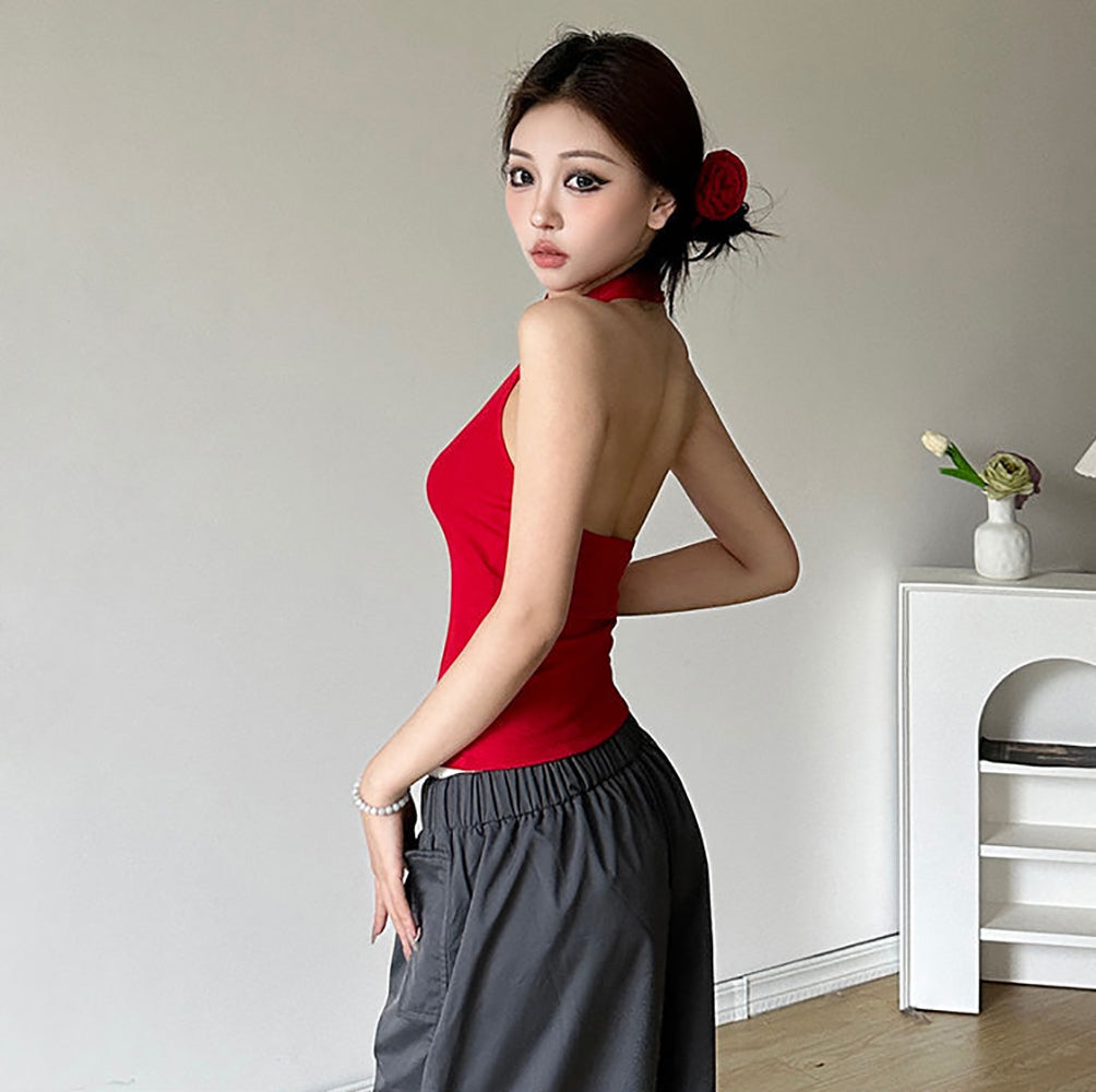 Women V-Neck Sleeveless Top