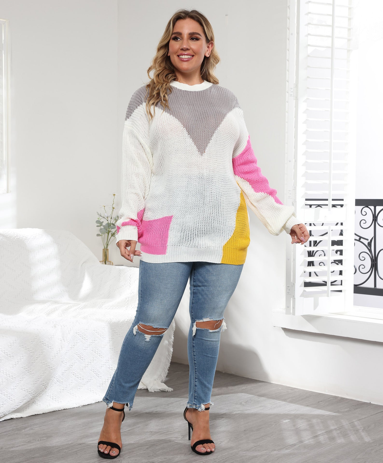 Women Colourblocked Pullover