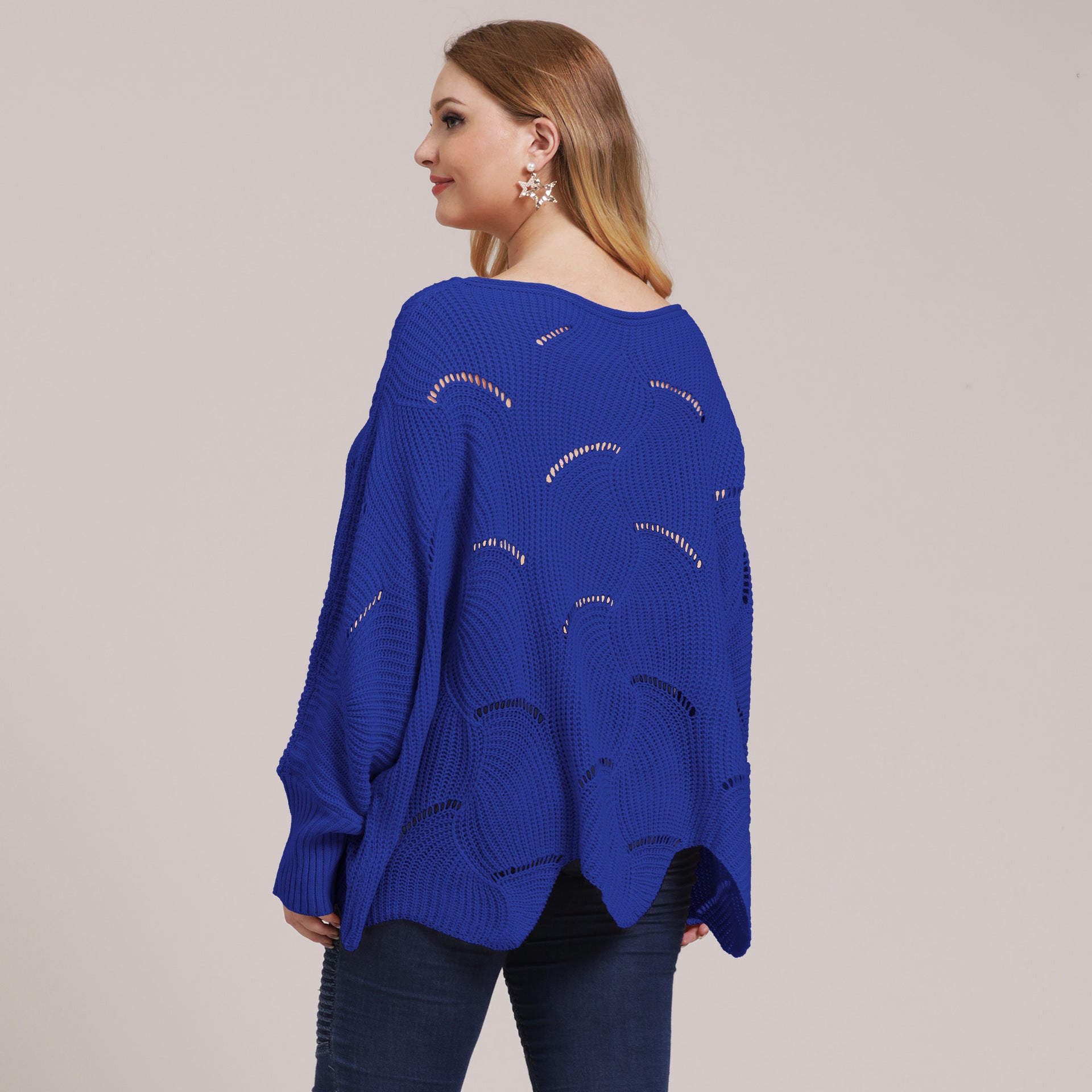 Women Plus Size Boat Neck Pullover