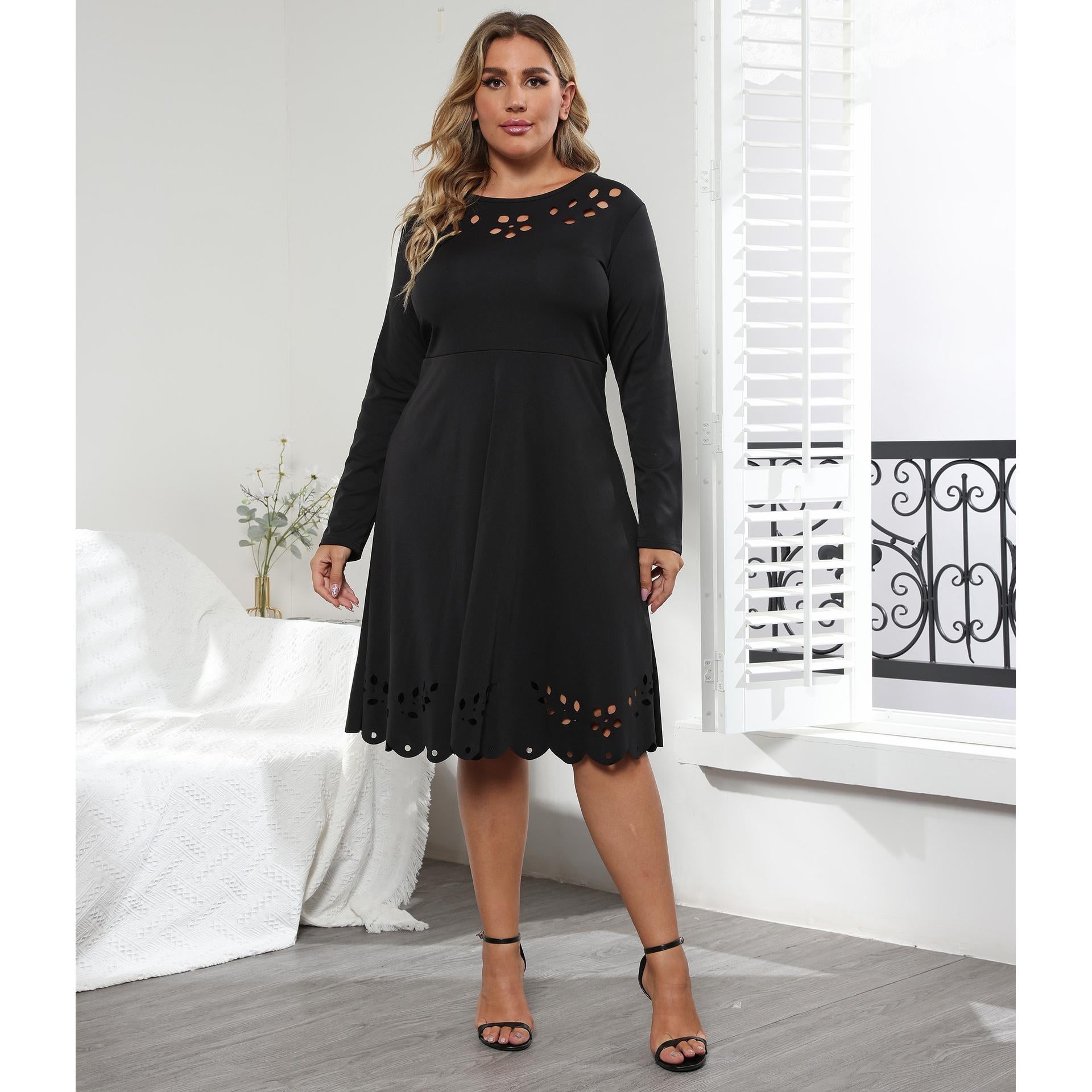 Fit and Flare Cut-Outs Dress