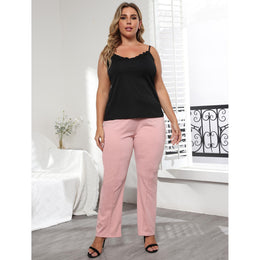 Women Loose Fit Easy Wash Pleated Trousers