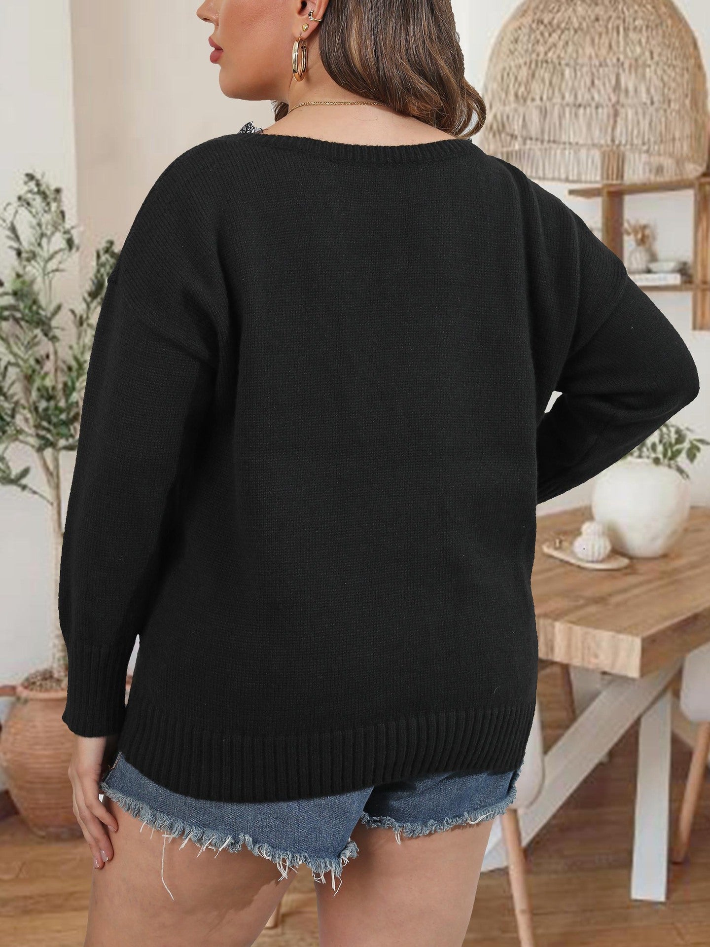 Women V-Neck Pullover