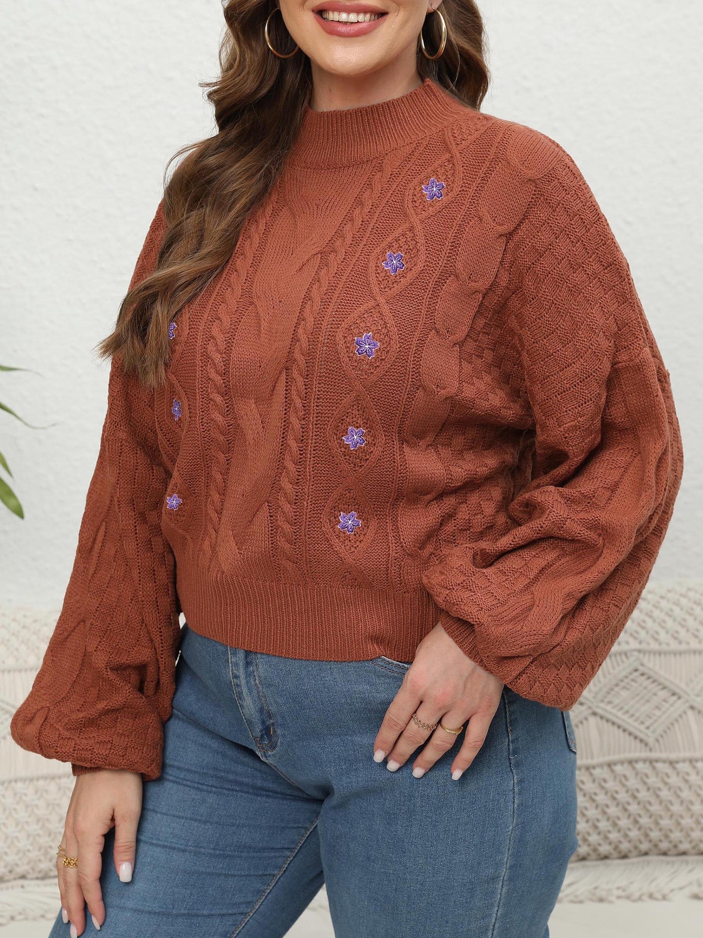 Women Cable Knit Pullover