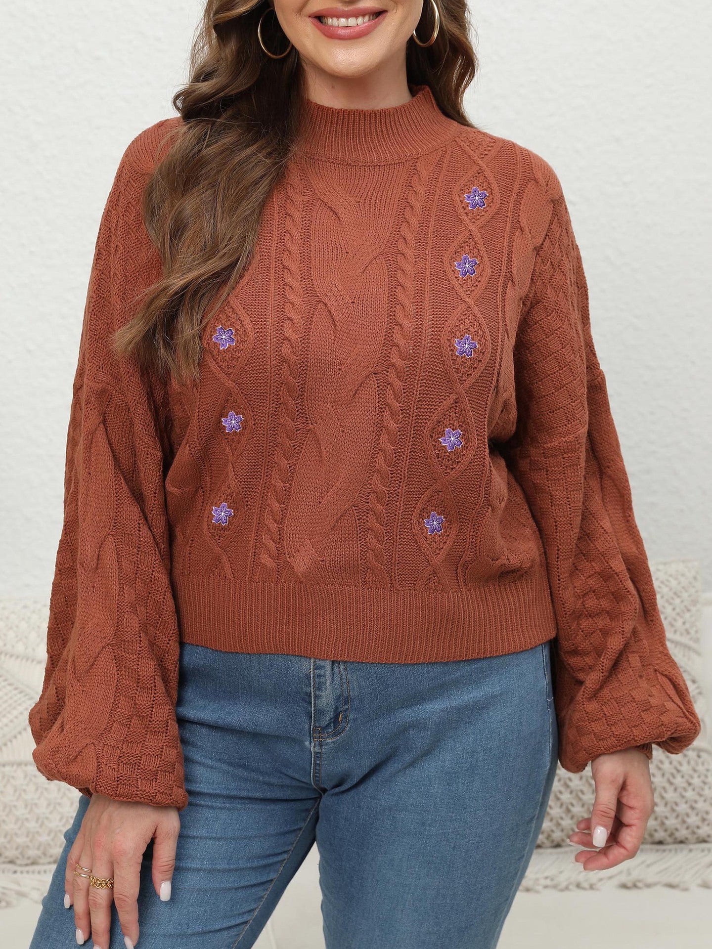 Women Cable Knit Pullover