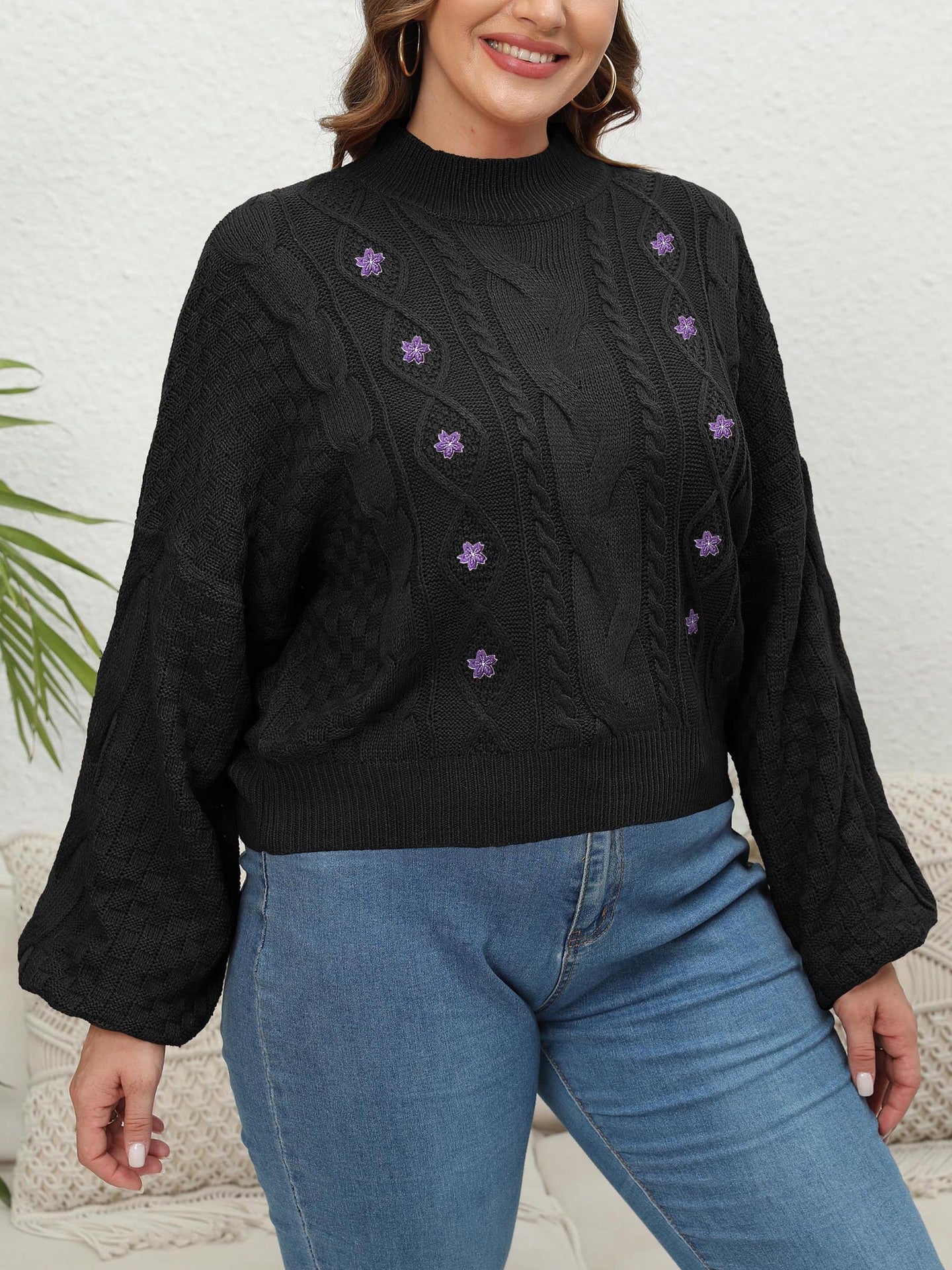 Women Cable Knit Pullover