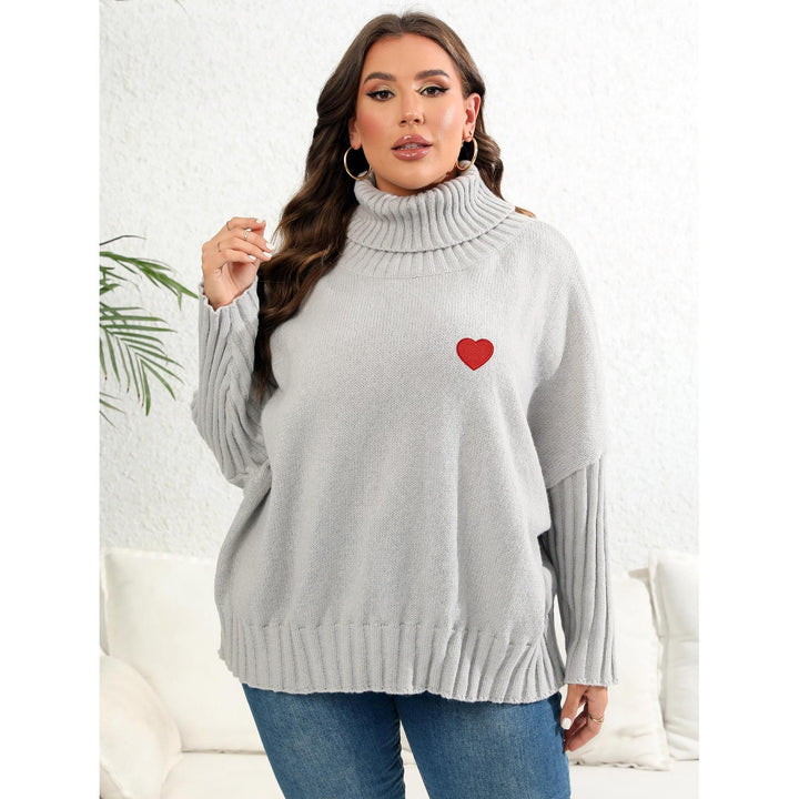 Women Plus Size Turtle Neck Pullover