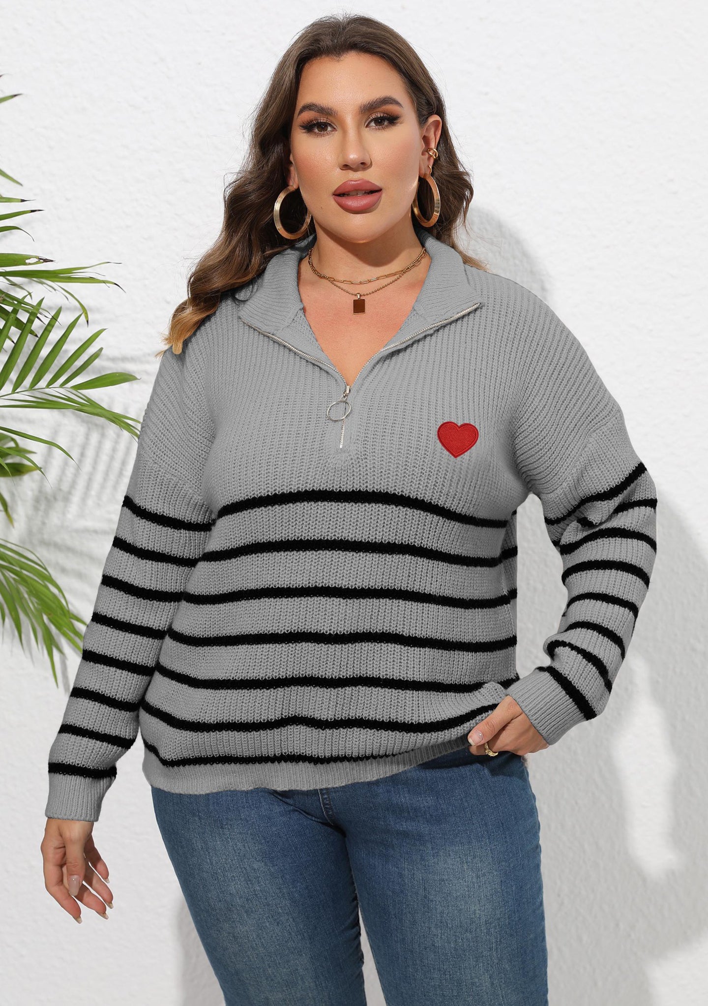 Women Striped Pullover
