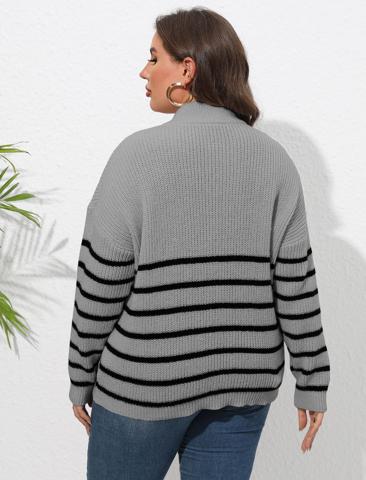 Women Striped Pullover