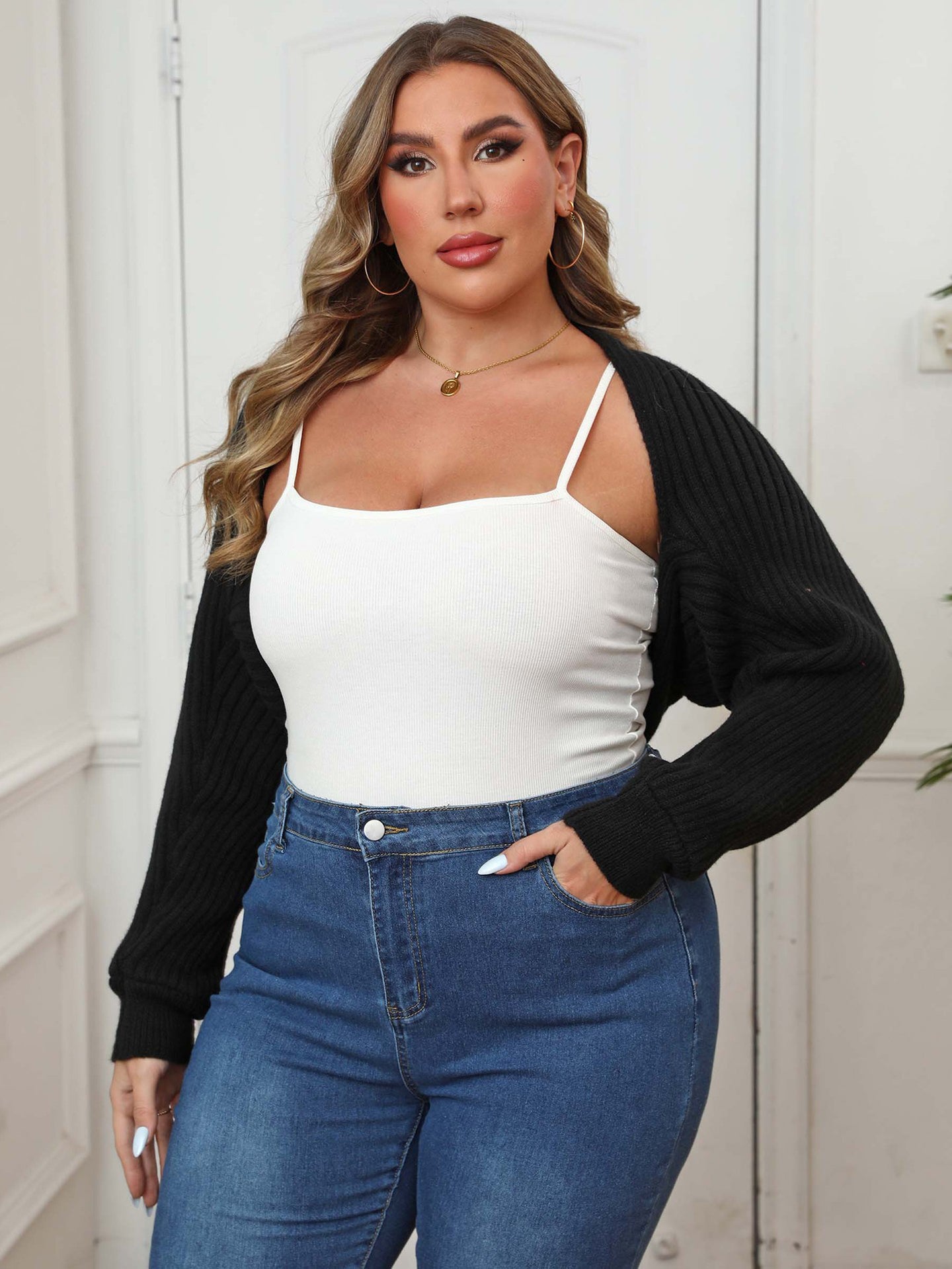 Women Crop Shrug