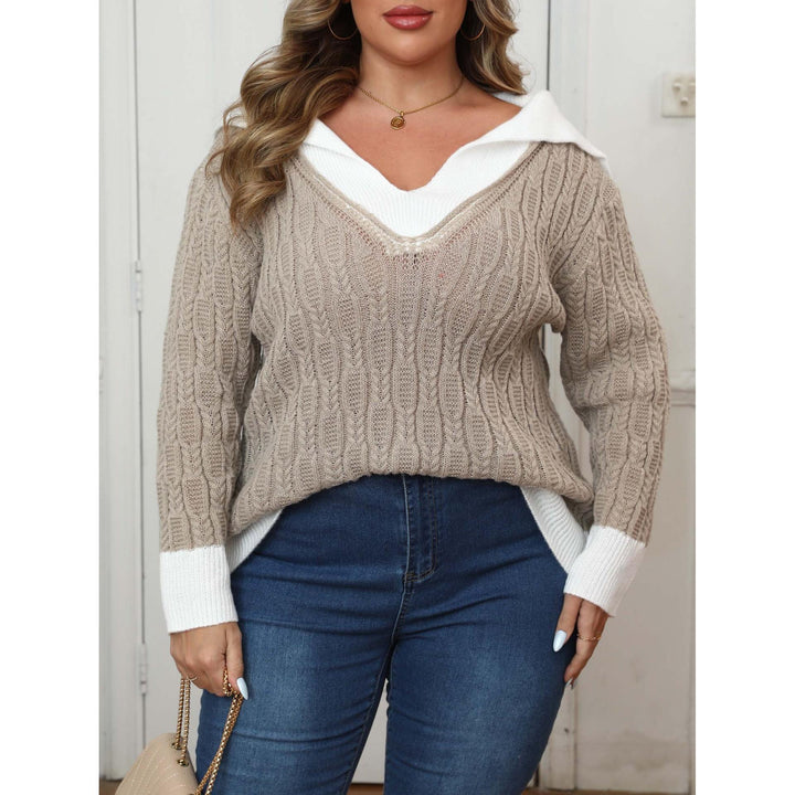 Women Cable Knit Pullover