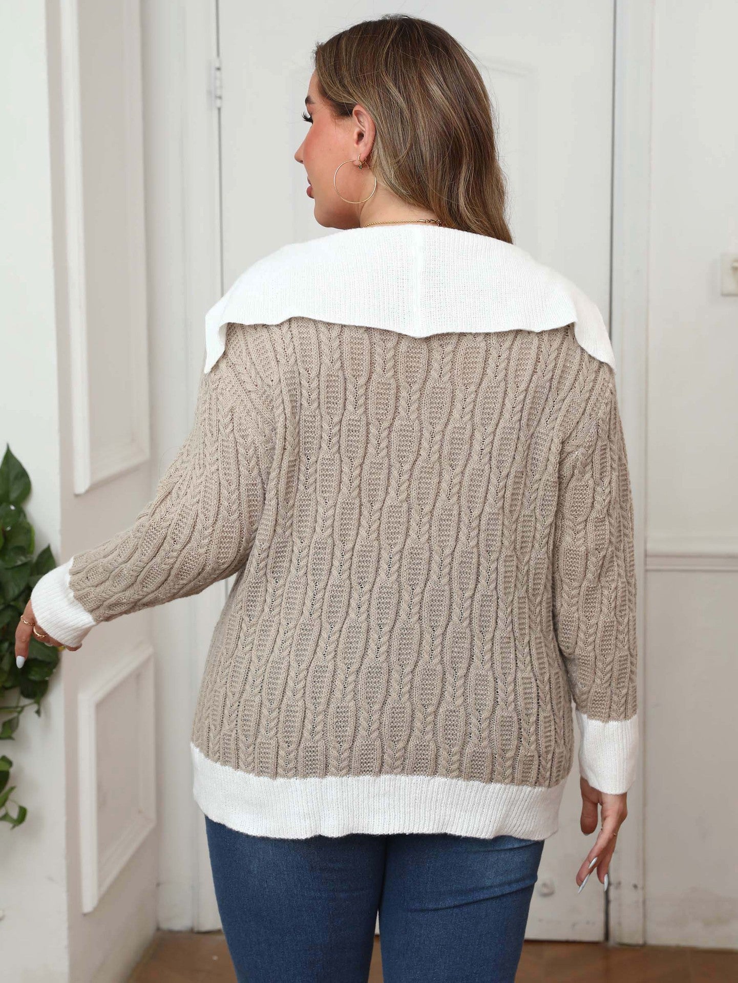Women Cable Knit Pullover